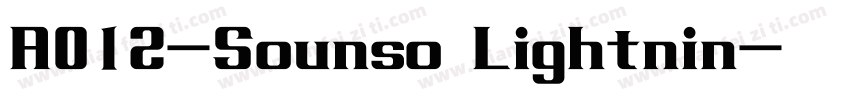A012-Sounso Lightnin字体转换